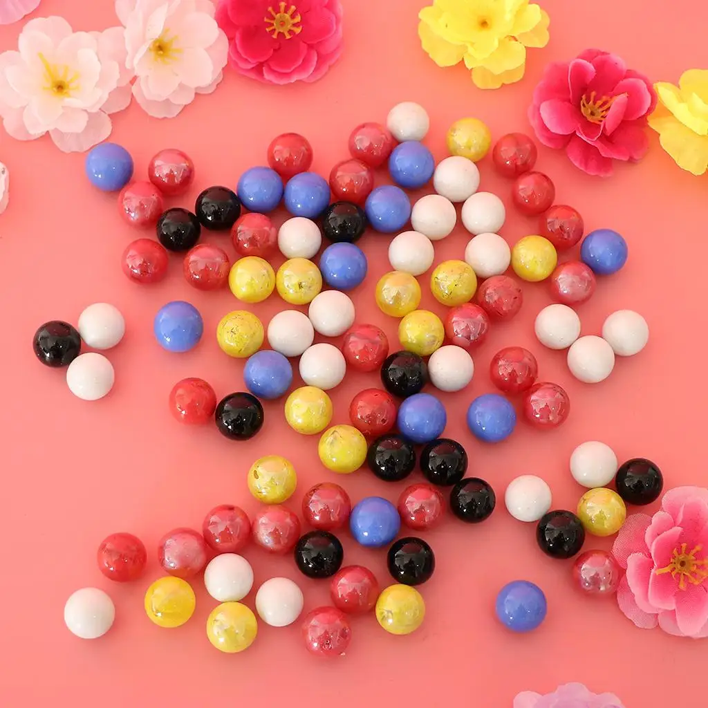 

90pcs Assorted colorful Marbles 16mm Balls for Marble Run, Board ,