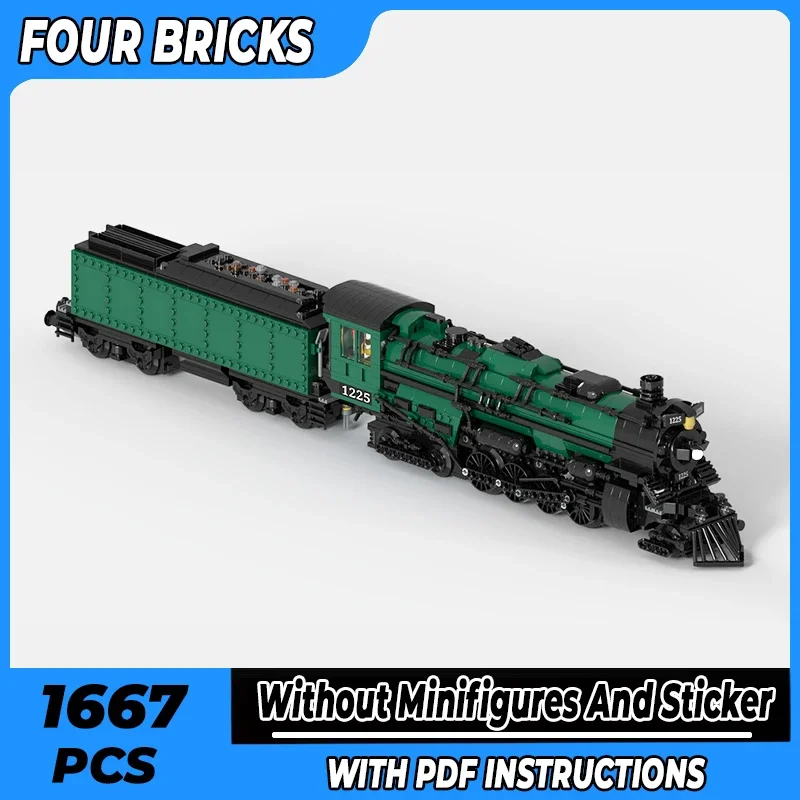 

Moc Building Bricks Модель городской поезда Паровоз и уголь Нежные технологические блоки Подарки Рождественские игрушки Наборы «сделай сам» Сборка