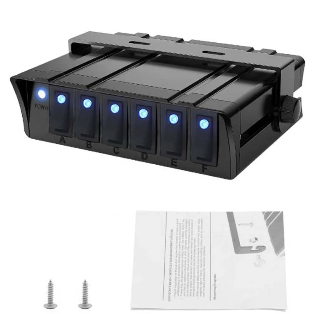 Rocker Switch Control Panel with LED Indicators Waterproof and Dustproof Design for Reliable Performance in Vehicles