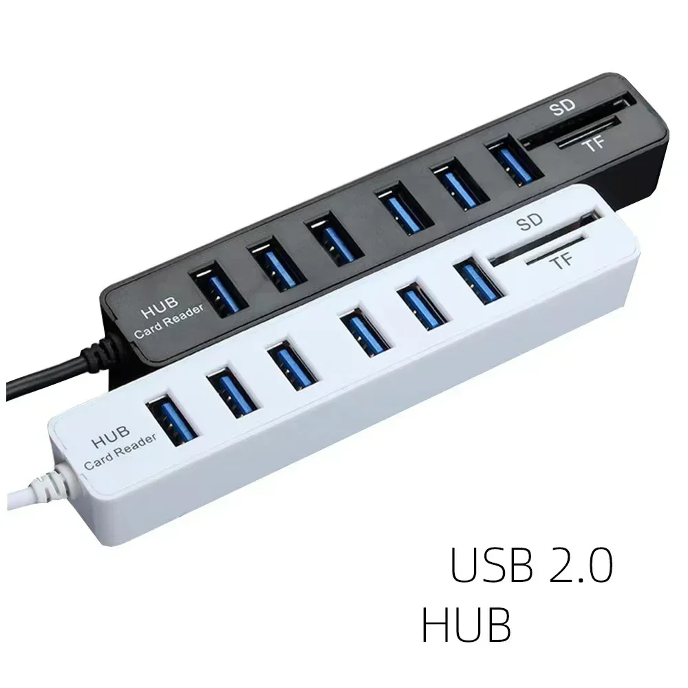 

USB 2.0 Hub 6 Port Hub Multi Splitter Port 100cm Long cable Multiple Expanderfor Computer Laptop PC USB Adapter Accessories