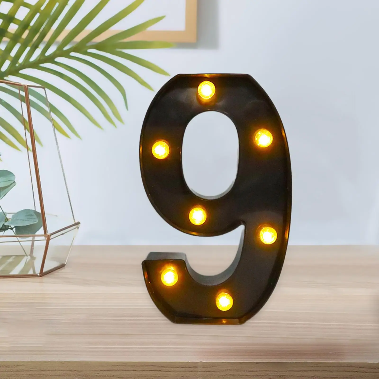 LED Lighted Number Light 9 Decorative Light up Number Marquee Number Light Sign for Birthday Graduation Party Home Backdrop