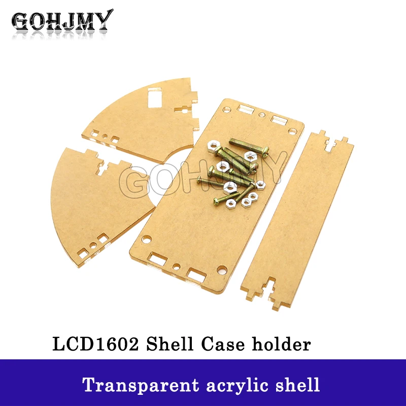 Transparent Acrylic Shell for LCD1602 LCD Screen with Screw/Nut LCD1602 Shell Case holder (no with 1602 LCD)