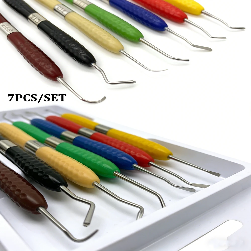 

7Pcs Double-Head Dental Composite Resin Spatula Set for Aesthetic Restoration Placing Shaping and Contouring