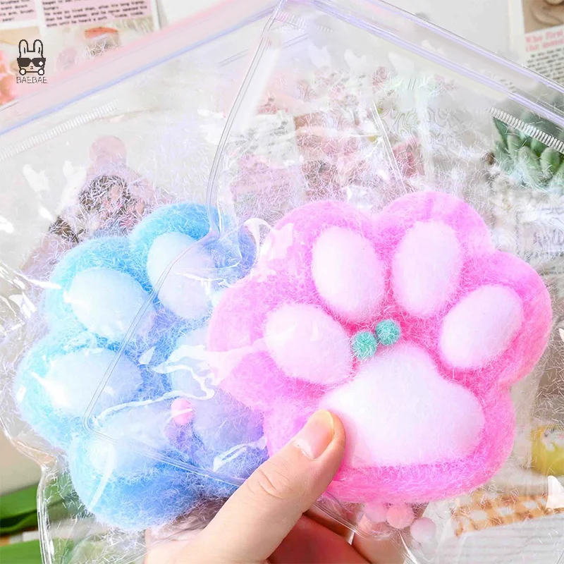 Cute Ultra-large Kawaii Plush 12cm Cat Paw With Flocking Mochi Taba Soft  Fidget Toy Birthday Party Gift