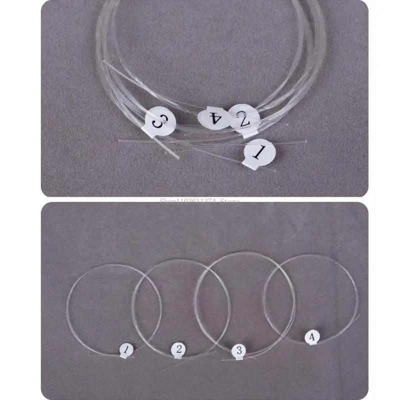 

Fluoro Carbon Ukulele Strings Set Reliability Strings Uklele Strings Accessory for Beginners and Pros