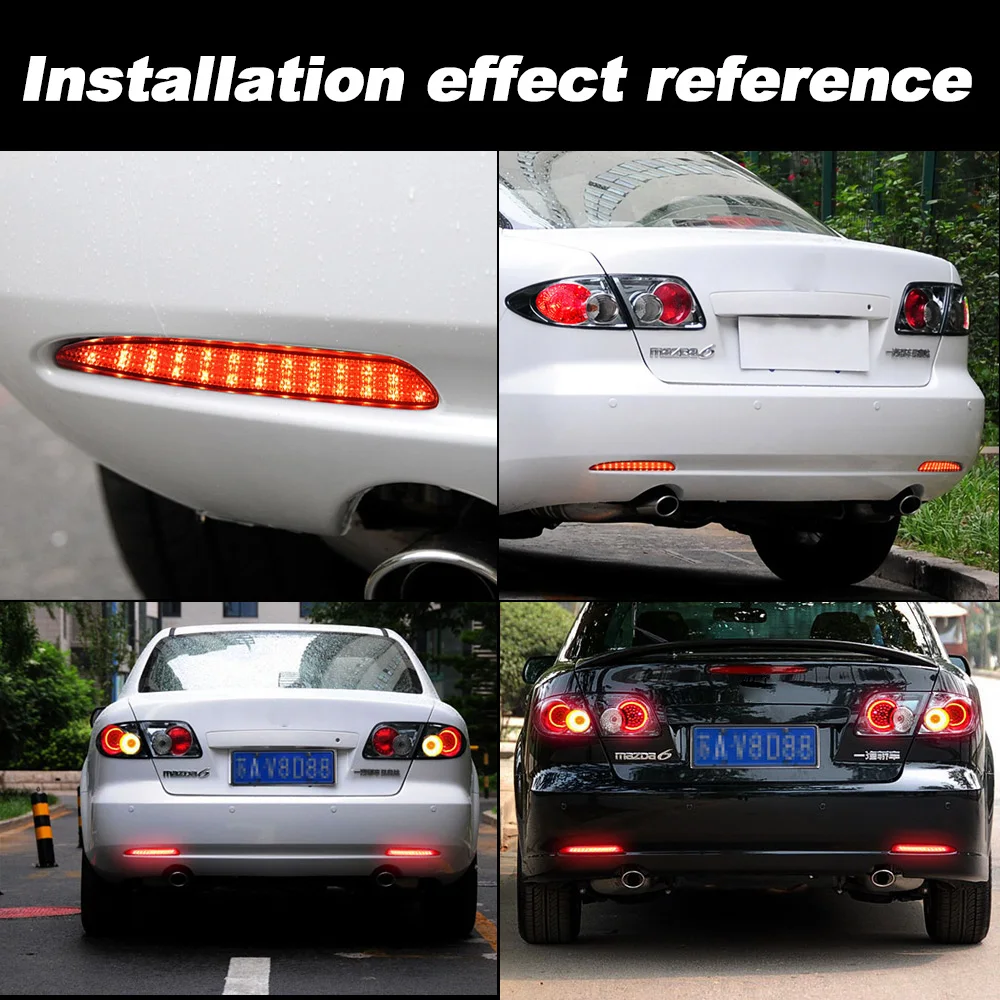 2 個 Led リアバンパーライトマツダ 6 2003-2008 アテンザスポーツ