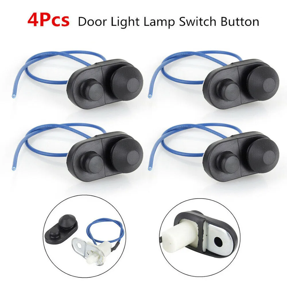 

Car Button Door Light Tools 4pcs 5 X 2.5cm Accessories Black Brand New Courtesy Light Element Interior Door Parts