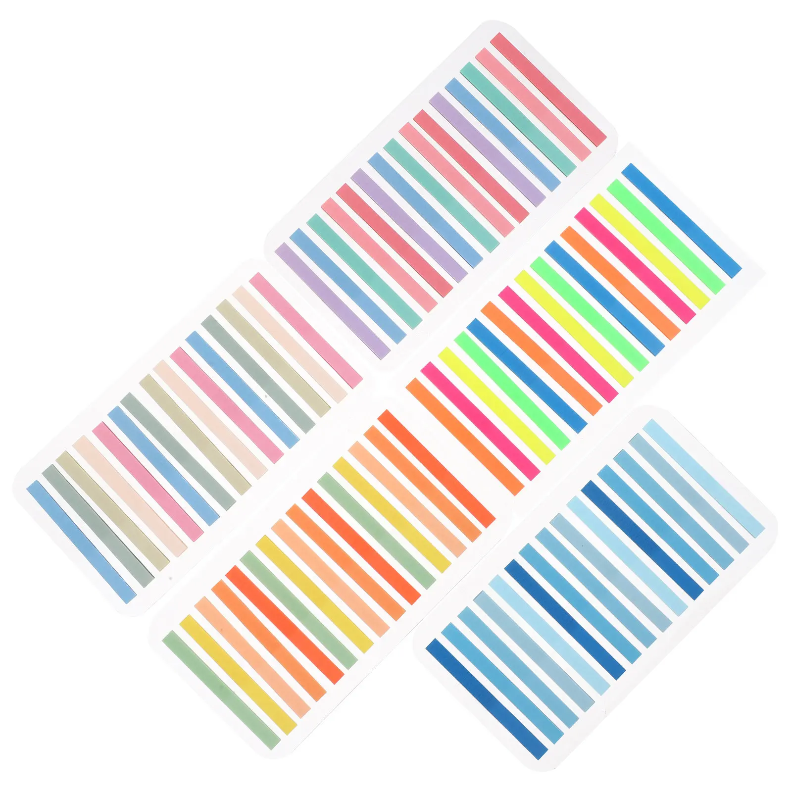 

5Sets Reading Index Tabs Mini Ultrathin Colorful Translucent Highlighter Tape Sticky Page Markers for Annotating Books Notes