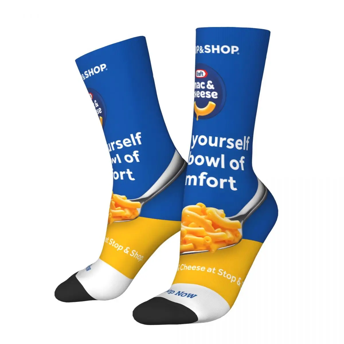Kraft Macaroni and Cheese Dinner Fills The Belly. Feeds The Soul Men Women Socks Cycling Novelty Spring Summer Autumn Winter - view 3