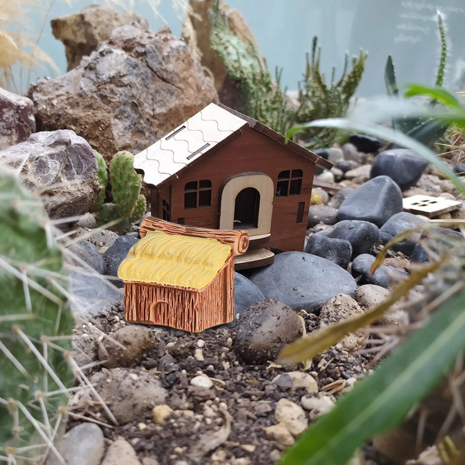 تماثيل صغيرة من الراتنج، منازل صغيرة للحرف اليدوية، حلي البستنة، إكسسوارات بيت الدمى، ديكور على الطراز الأوروبي #5