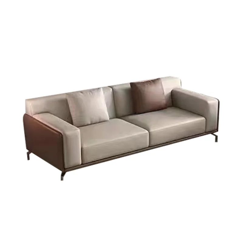 

Simple and modern lounge area Reception of small leisure three people for business negotiation Sofa coffee table combination