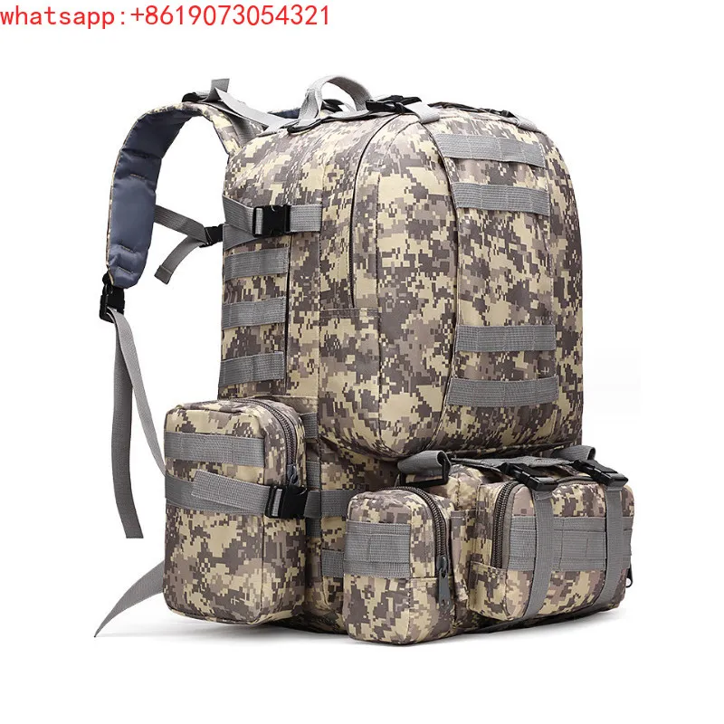 Outdoor hiking bag multi-functional combination army bag camouflage tactical backpack large capacity hiking camping