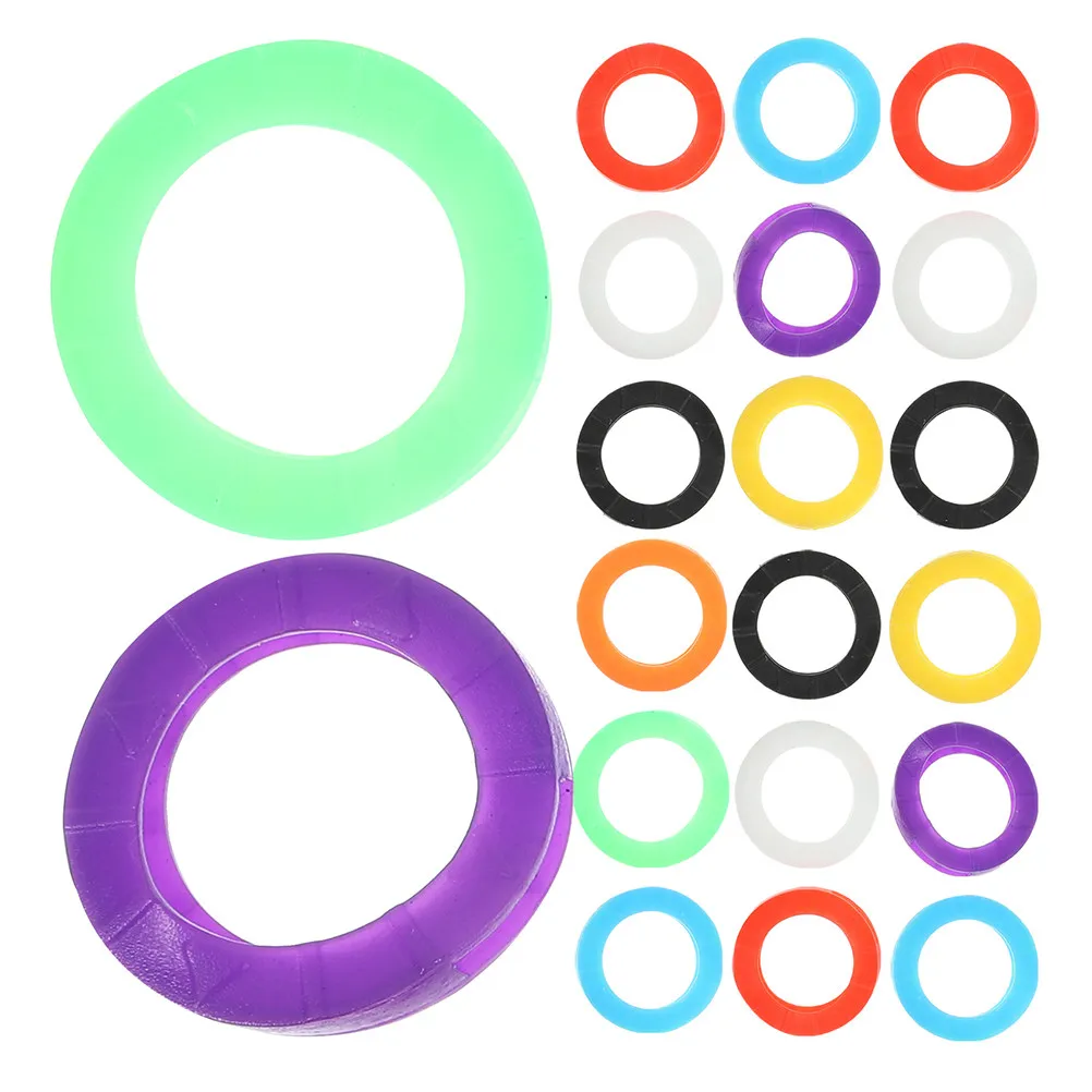 96Pcs Colorful Silicone Key Covers Caps Identifiers Tags Easy Identification Accessories for Office Home