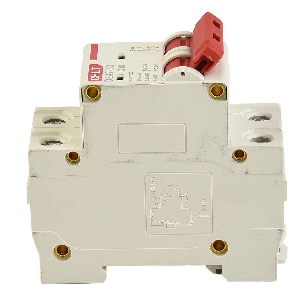 Circuit Breaker DC Solar Circuit Breaker 500V 2 Pole Dual MCB with Tripping Characteristics C and Release Accessories