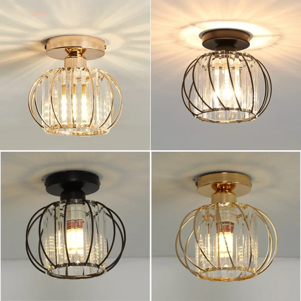 

Nordic Modern K9 Crystal Ceiling Lights Indoor Lamp Hallway Stairs Bedroom Lustre Dining Room Fixtures Home Decor