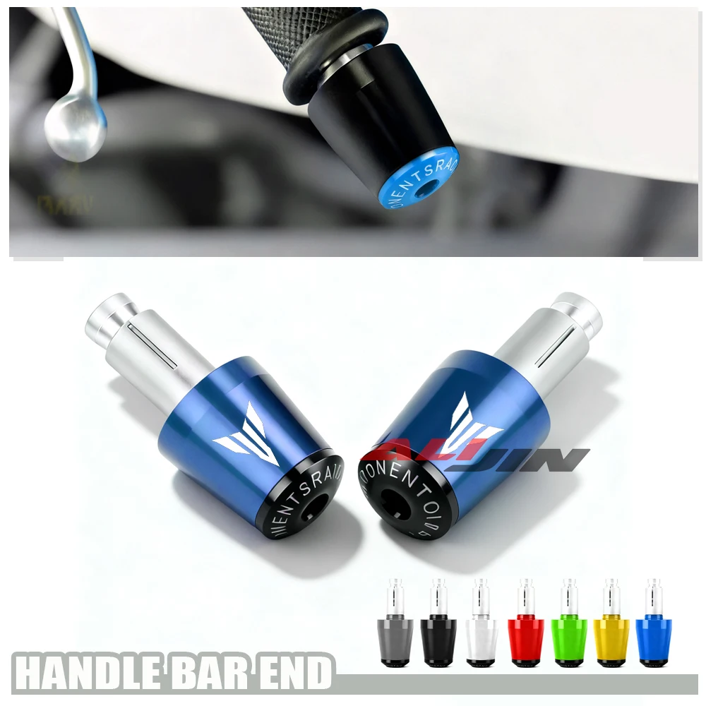 Guidão guidão apertos tampa final plugues guiador peso slider motocicleta para yamaha mt03 mt07 fz07 mt09 fz09 fj09 mt10 fz10