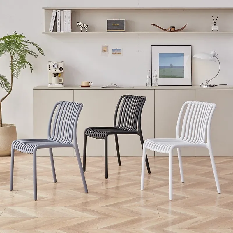 Balcony Plastic Backrest Leisure Luxury Chair Home Restaurant Dining Room Chair Sillas Para Comedor Beach Chairs For Kitchen - Image 4