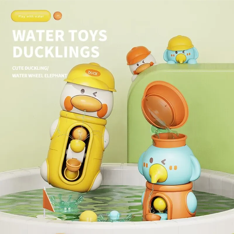 

Bath Bathtub Toys for Toddlers 1 2 3 Years Old with Rotatable Waterwheel.Bathroom Water Scoop Fun Bath Toys for Toddlers