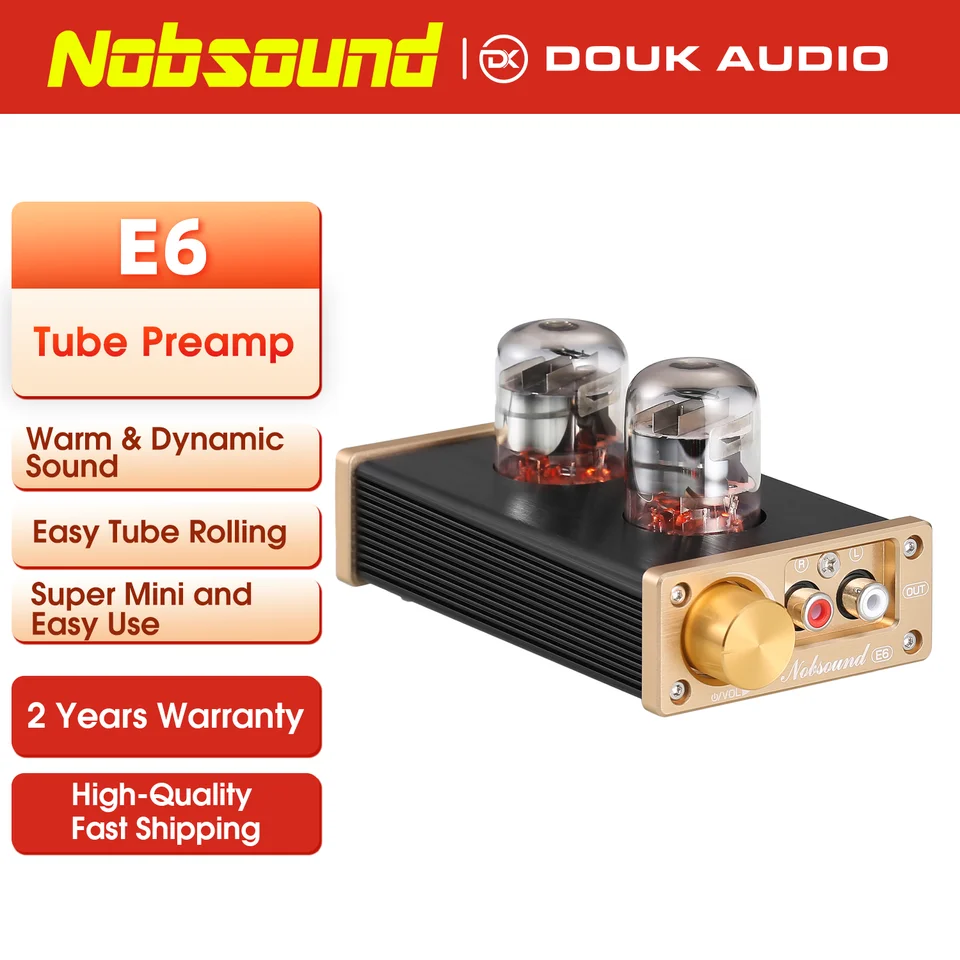 Nobsound E6 ミニ バルブ チューブ プリアンプ 12J1S チューブ ホーム