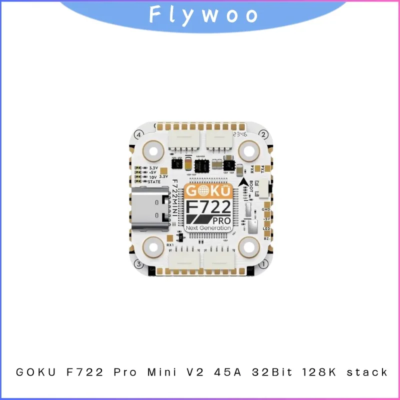 

Flywoo GOKU F722Pro Mini V2 45A 32-битный контроллер полета 128K20x20Stack PlugPlay для FPV Drone DIY Запчасти, совместимые с O4/O4Pro