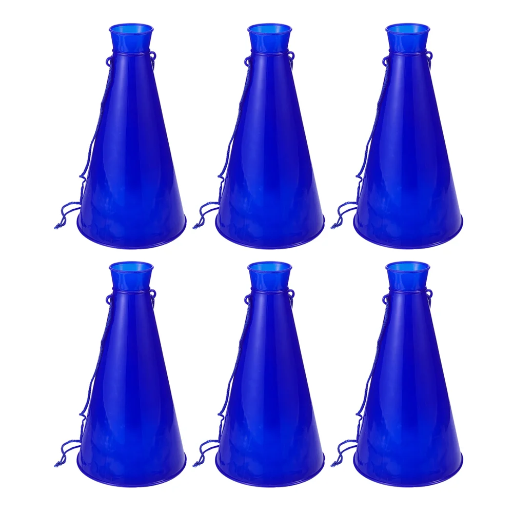 6 uds cuerno de animación balón de fútbol juguete de fiesta fabricante de ruido Mini megáfono de mano centro de mesa fabricantes de plástico para