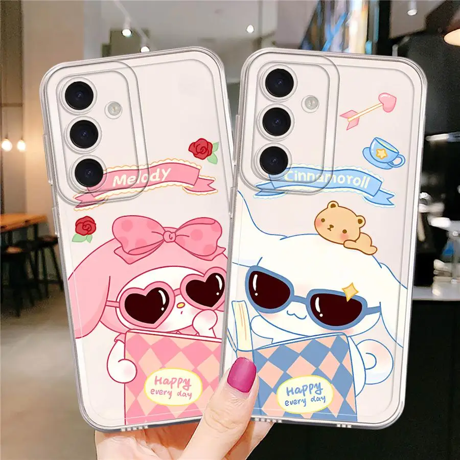 Чехол для телефона Sanrio Cinnamoroll Kuromi для Samsung Galaxy A22 A15 A34 A73 A71 A72 A16 A25 A12 A35 A13 A14 A35 Clear Soft Чехол для телефона Sanrio Cinnamoroll Kuromi для Samsung Galaxy A22 A15 A34 A73 A71 A72 A16 A25 A12 A35 A13 A14 A35 Clear Soft