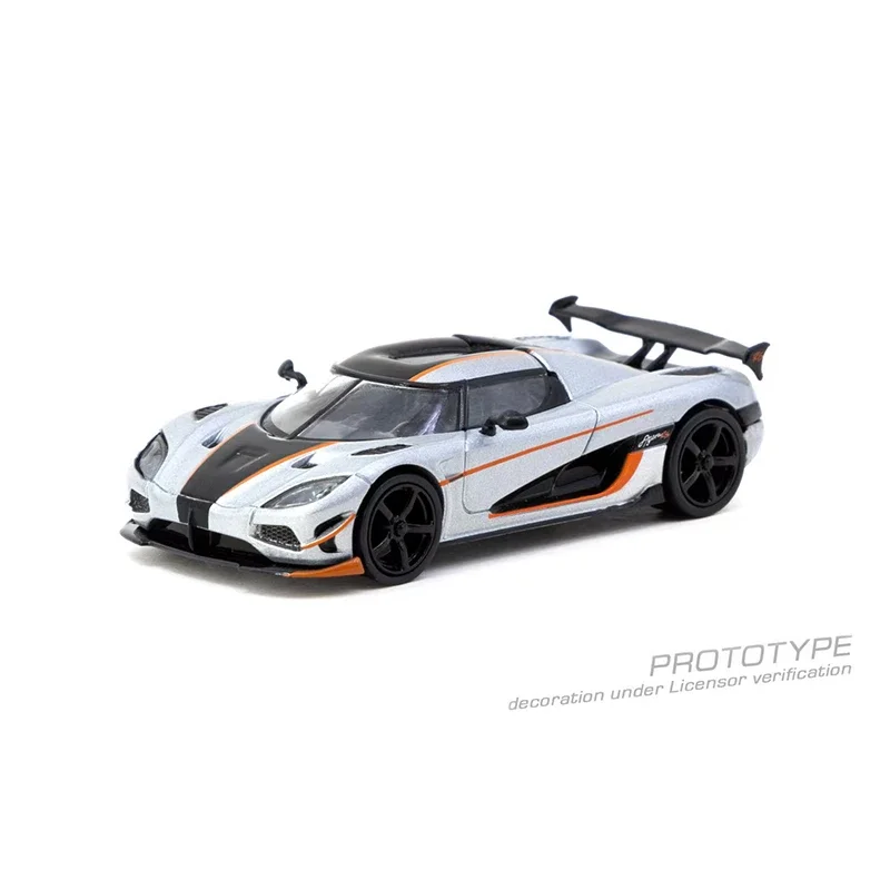 PreSale TW 1:64 Koenigsegg Agera RS Moon SilverสีดํารถDiecast Collection Miniatureของเล่นTarmac Works