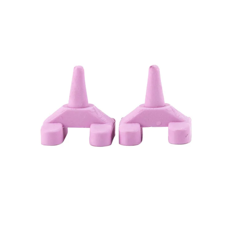 10 Uds. De clavijas rosas de cerámica para laboratorio Dental, laboratorio Dental para corona de porcelana individual, bandeja para horno, herramienta Ceramist