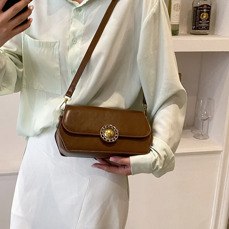 Fashion Brand PU Leather Women Small Shoulder Crossbody Bag Flap Handbag Messenger Bag 2023Classic Luxury Purse Female Party Bag