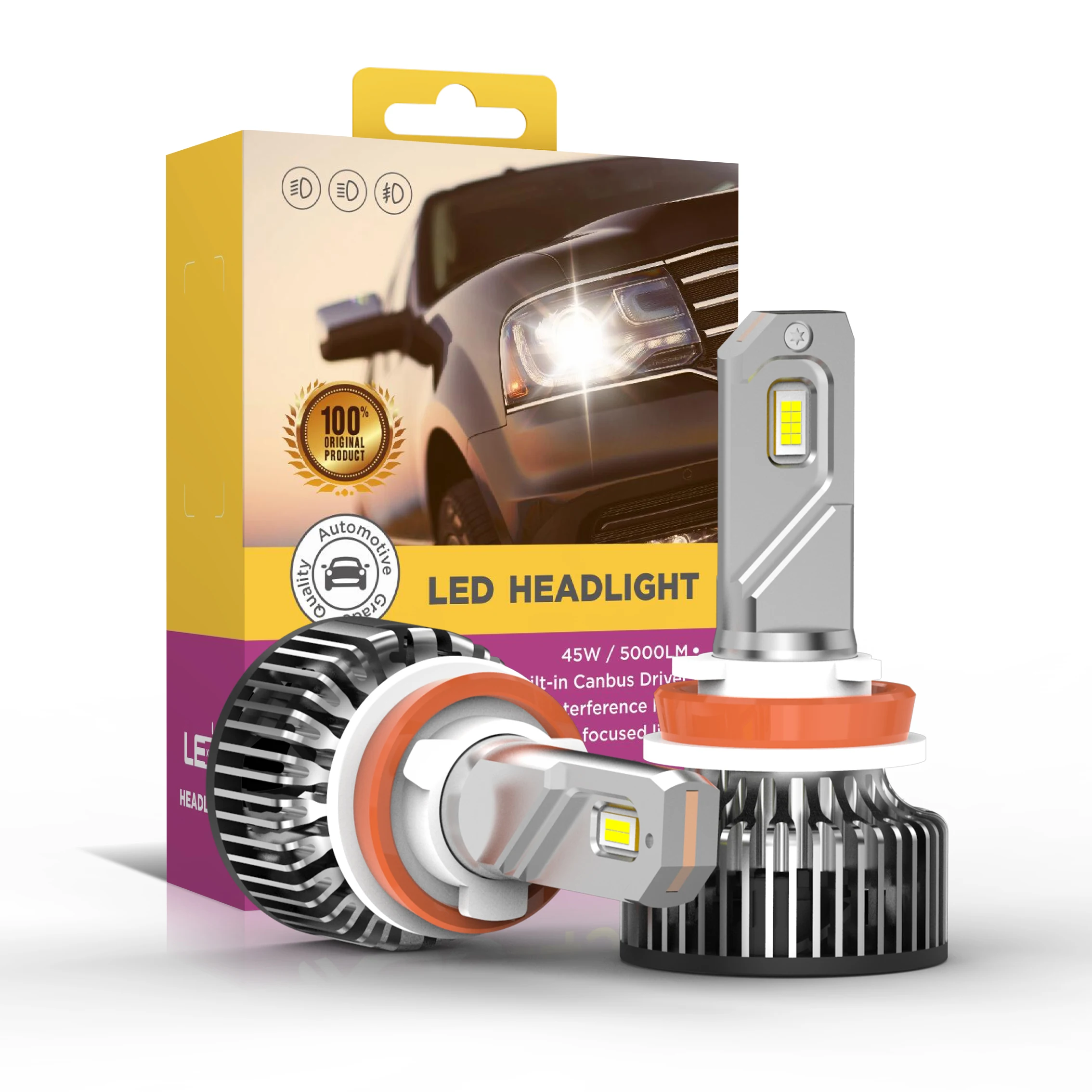 X50 Economic CSP Chip Led Headlight 90W 10000LM Auto Headlights Led Car Headlight H1 H4 H7 H11 9005 9006 Led Head Lamp