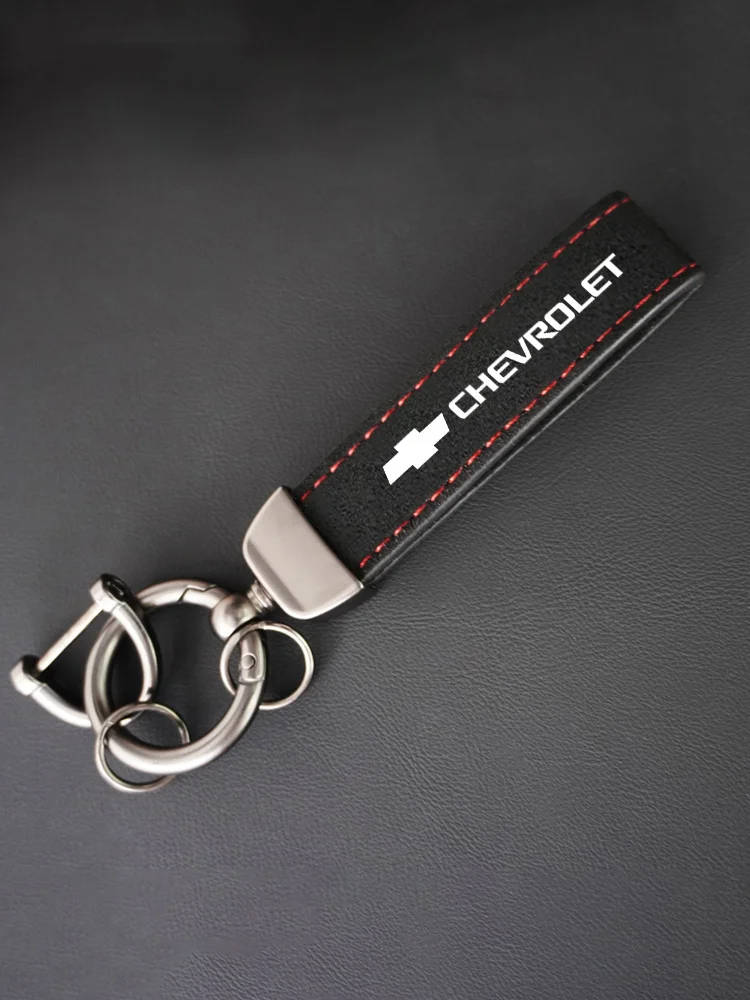 High-Grade Metal Car Keychain 360 Degree Rotating Horseshoe Buckle Key Ring Fit For Chevrolet Camaro With Logo Gift Auto Keyring