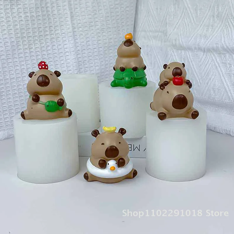 

Capybara Fondant Silicone Mold Cake MoldCake Mold For DIY Sweet Chocolate Aromatherapy Candle Baking utensils