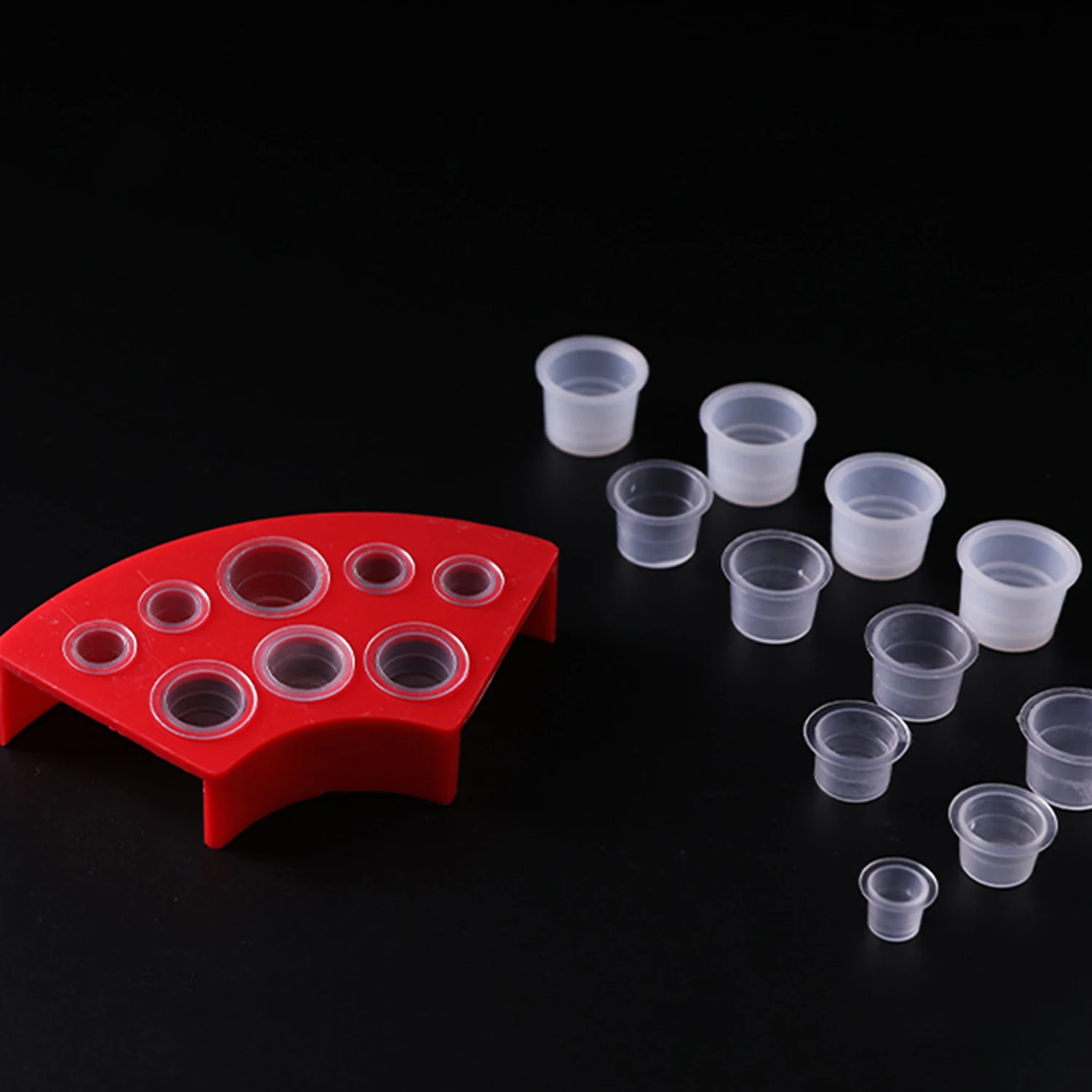 100/200pcs Clear Tattoo Ink Cups Paint Plastic Pigment Cups for Permanent Makeup Disposable Tattoo Accessories Wholesale