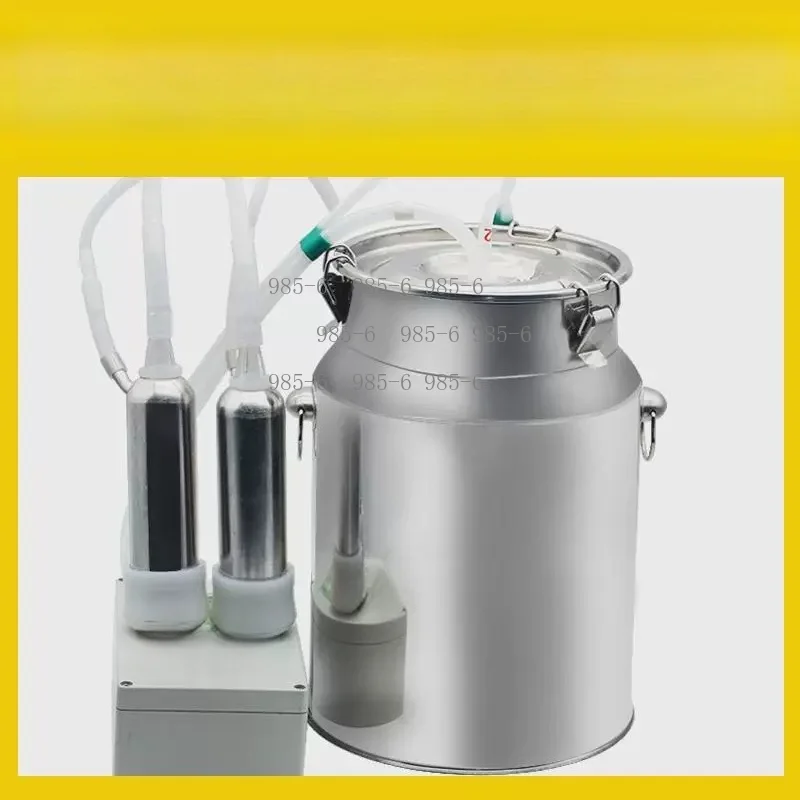 Pulsating Vacuum Milker, Electric Double Head Milking Machine for Cows, Goats and Sheep, Small Household Use