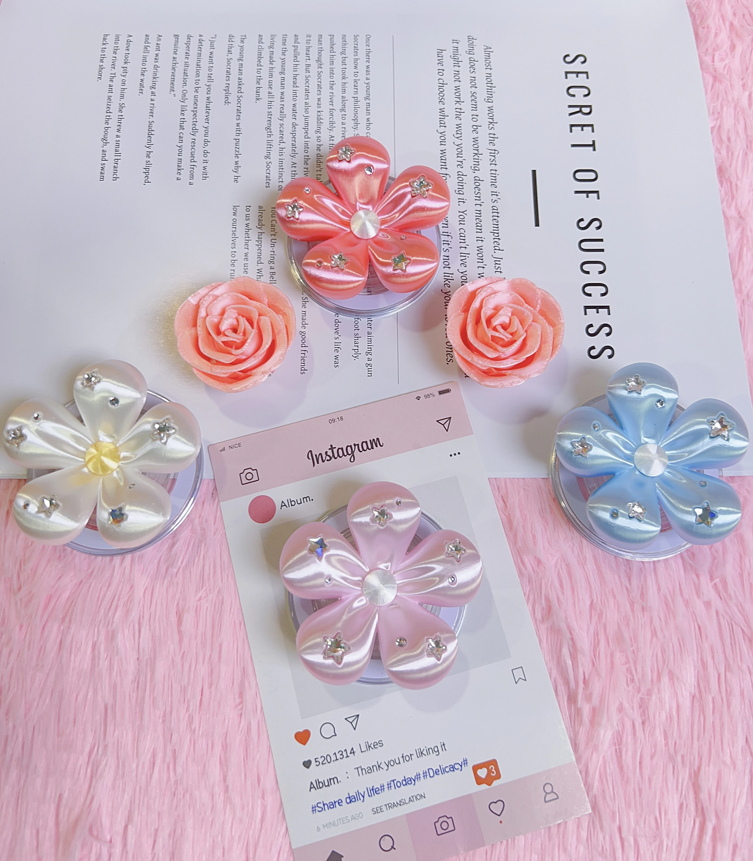Magnetischer 3D-Blumen-Handy-P – Phone Accessories For Teen Girls Bewertung und Preis
