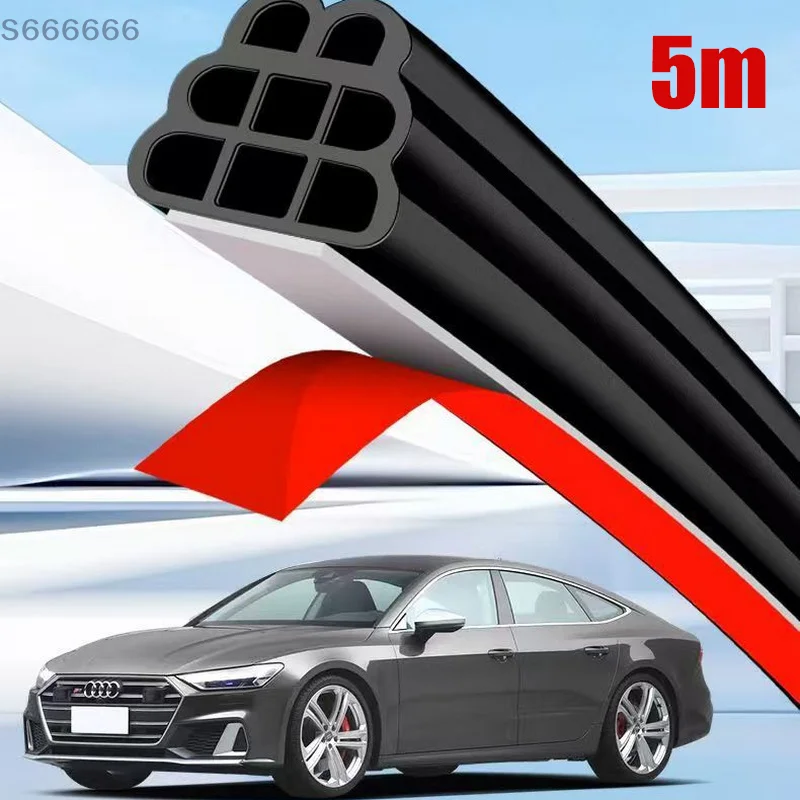 

5 meters/Set Universal Auto Soundproof Seal Strips, Weather Guard Car Insulation Accessories, Triple Layer Sealing