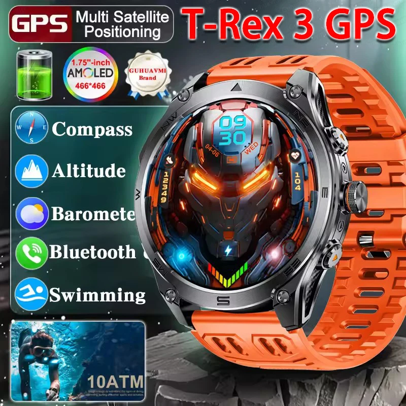 

2026 GUHUAVMI 1.75”HD Extra Large Screen GPS Outdoor Professional Sport Smart Watch 950mAh Battery Bluetooth Call Smart Watches