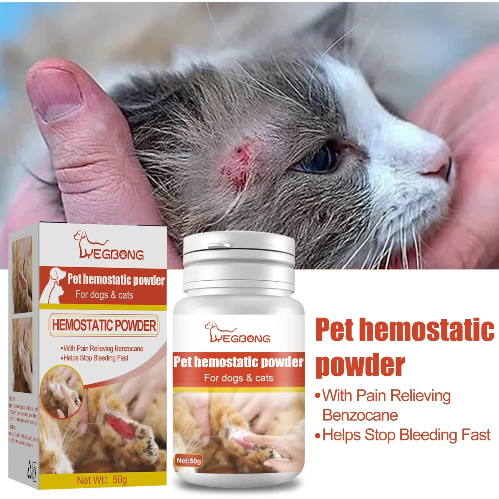 Stop Bleeding Powder Pet Hemostatic Powder Wound Healing Clotting Powder For Dogs Nail Blood Stopper Blood Clotting