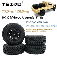 73.5mm RC Off-Road Tires 5mm Hex RC Upgrade Tyres for RC Car MN99S MN98  MN99  MN82  MN78  MN168 WPL C24-1 B36 C64 JJRC Q75 D866