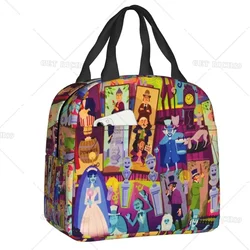 Magic Castle Haunted Mansion Insulated Lunch Bag Halloween Ghost Thermal Cooler Lunch Box for Women School Children Food Bags