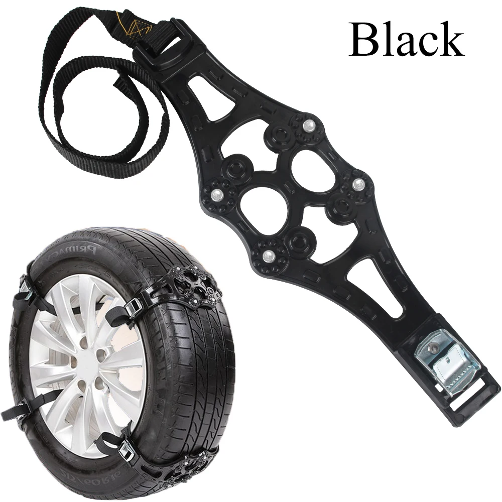 1pcs/set Car Anti-skid Safety Adjustable For Snow Mud Ice Double buckle TPU Chains Winter Roadway Safety Tire