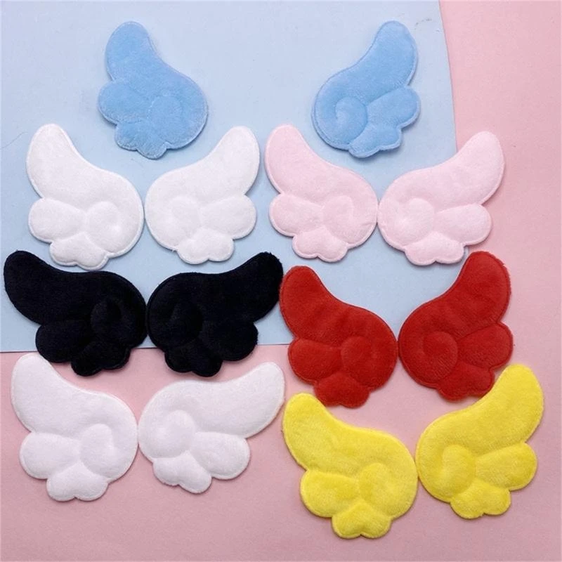 652F Crafts Furry Appliques Hairpin Handmade Plush Wing Appliques Hair Barrettes Trendy Decors for Hair Clip - Image 2