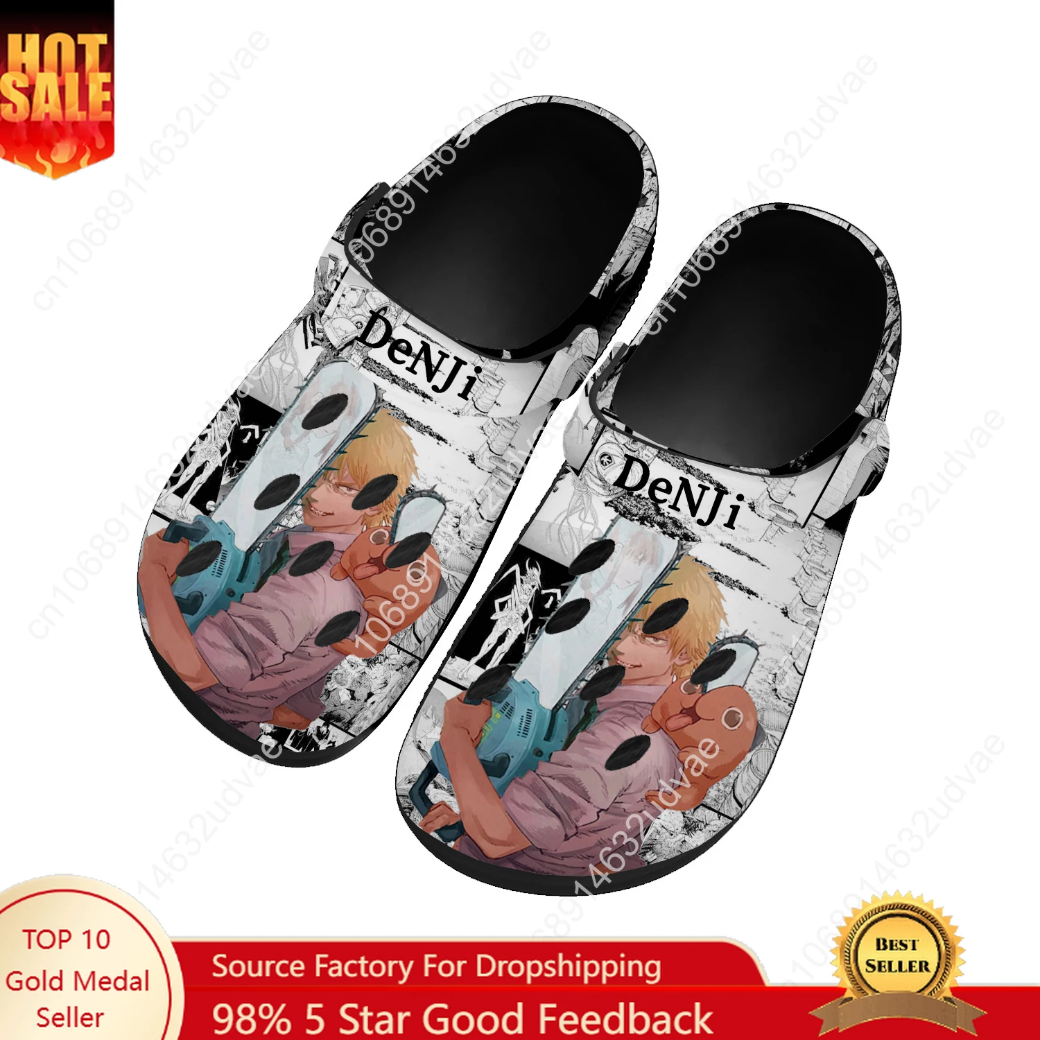 

Chainsaws Man Water Shoes Mens Womens High Quality Fashion Home Garden Clogs Customizd Sandals Beach Breathable Hole Slipperpers