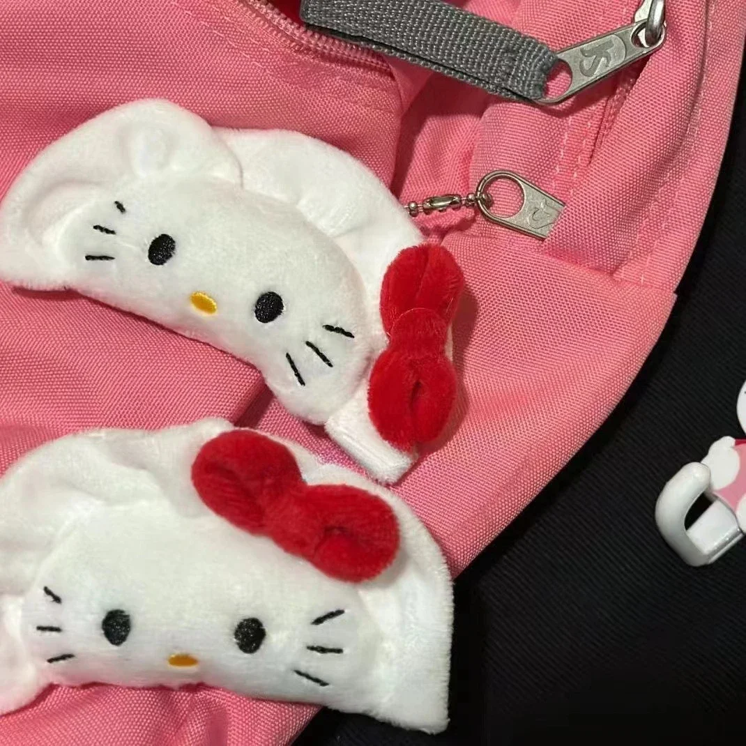 Sanrio Anime Plush Pendant Hello Kitty Kawaii Cartoon Dumplings Backpack Pendant Doll Plush Doll Pendant Cute Girly Heart