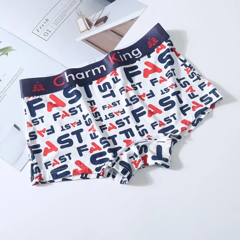 Women Boxer Briefs Trans  Les Underpant Modal Fabric Underwear Cartoon Printing Female Boyshort M-2XL