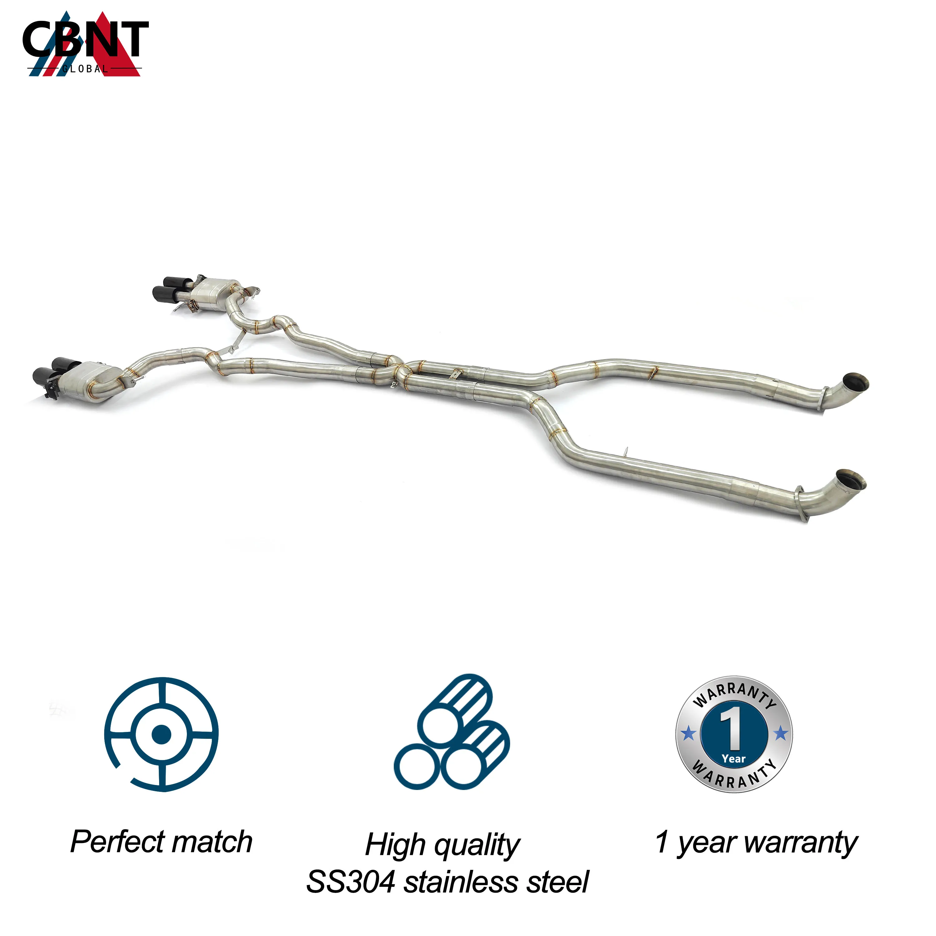 CBNT Valvetronic Exhaust Catback with Valve Muffler for BMW F10 M5 4.4T High Quality SS304 Performance Valved Exhaust Systems