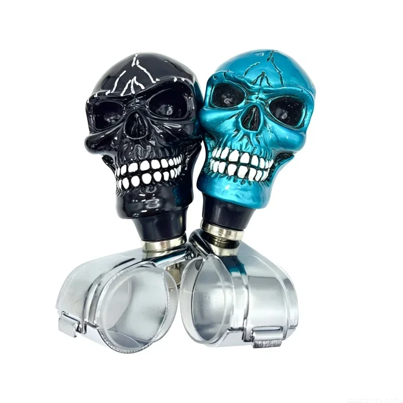 Skull Head Universal Car Steering Wheel Booster Knob Spinner Suicide Knob Handle Booster
