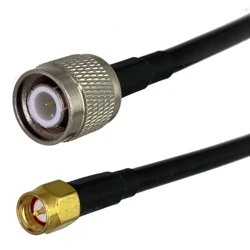 RG58 TNC Male plug to SMA Male Plug Straight Connector RF Coaxial Jumper Pigtail Cable Wire Terminals 6inch~20M