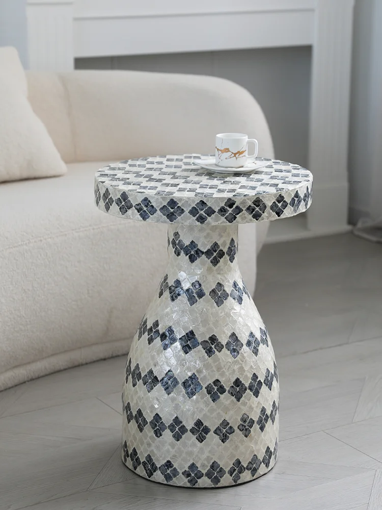 Furniture Geometry Art Natural Shell Tea Tables Creative Living Room TV Cabinet Sofa Corner Table Decoration