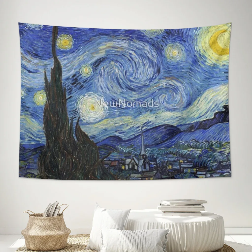 

Starry Night - Vincent Van Gogh Tapestry Home And Decoration Wall Art Tapestries Room Decors